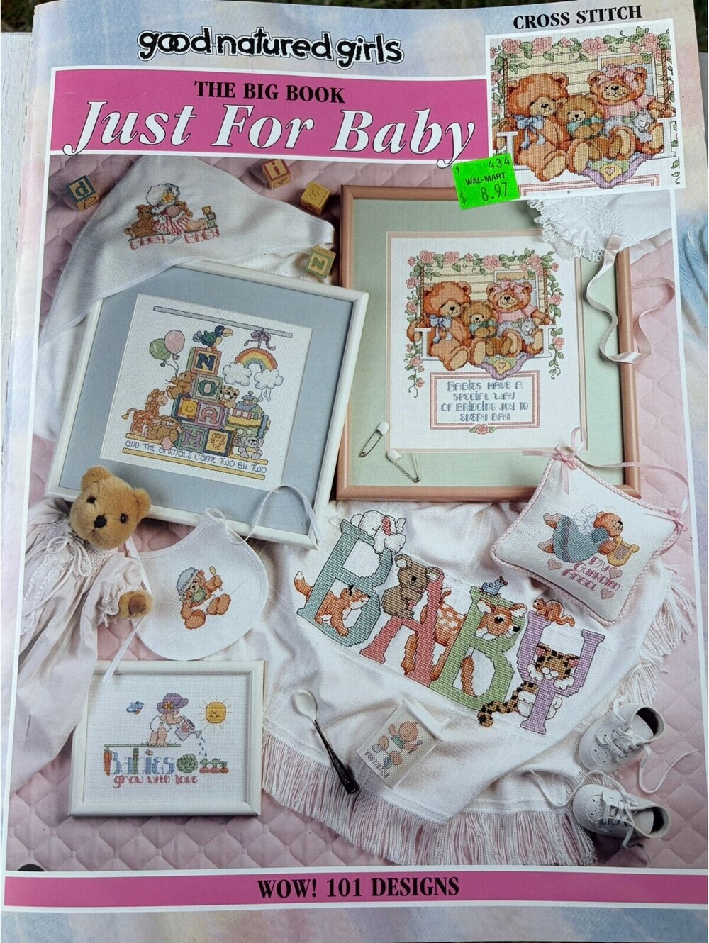Vintage The Big Book Just For Baby Cross Stitch Pattern Book 101 Designs 1996